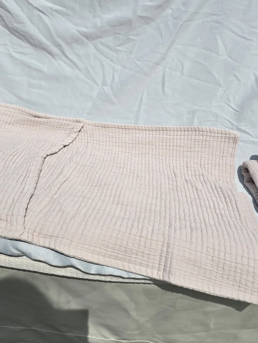 Quince King Ribbed Organic Cotton Coverlet Sham Set SAND DISCONTINUED COLOR